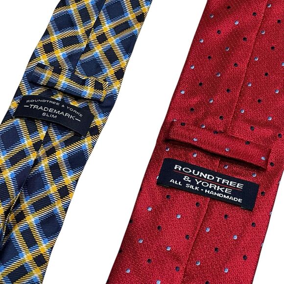 Roundtree And York Mixed Lot of 6 Mens Neck Ties Silk Classic Work Multicolor 72 - Picture 7 of 9